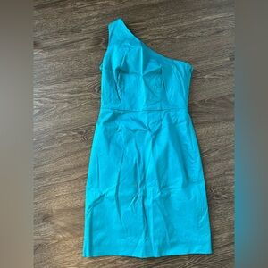 J Crew, size 2, one shoulder cocktail dress